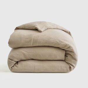NWT QUINCE Organic Airy Gauze Duvet Cover Full/Queen Dune 4615
